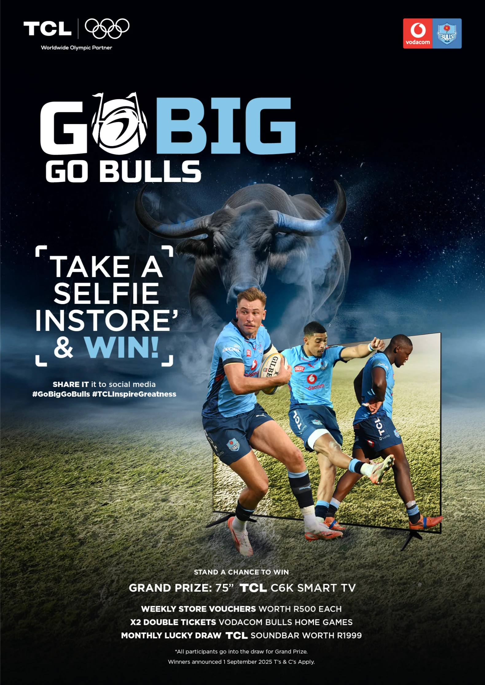 Go Big, Go Bulls – TCL x Vodacom Bulls sponsorship activation gallery image 4