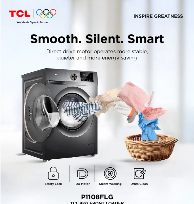 Smooth. Silent. Smart – TCL 8kg Front Loader retail campaign gallery image 3